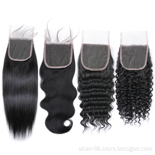 Brazilian 4*4 Lace Closure, 4*4 Human Hair Lace Closure